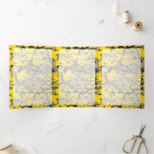 Gelbe und grüne Camouflage, Militär, Armee Dreifach Gefaltete Karte