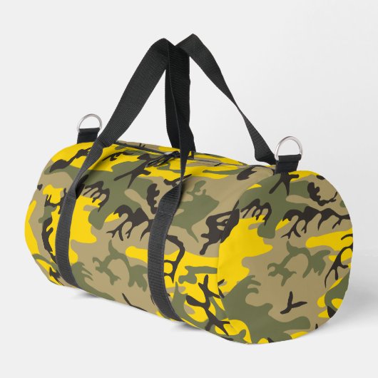 Gelbe und grüne Camouflage, Militär, Armee Duffle Bag (Linke Seite)