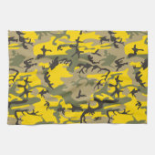 Gelbe und grüne Camouflage, Militär, Armee Geschirrtuch (Horizontal)