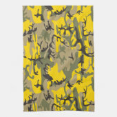 Gelbe und grüne Camouflage, Militär, Armee Geschirrtuch (Vertikal)