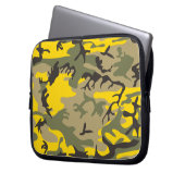 Gelbe und grüne Camouflage, Militär, Armee Laptopschutzhülle (Vorderseite Links)