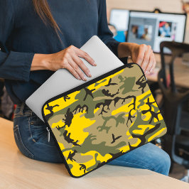 Gelbe und grüne Camouflage, Militär, Armee Laptopschutzhülle