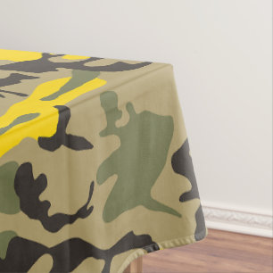 Gelbe und grüne Camouflage, Militär, Armee Tischdecke