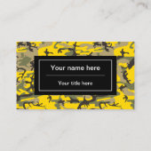 Gelbe und grüne Camouflage, Militär, Armee Visitenkarte (Rückseite)