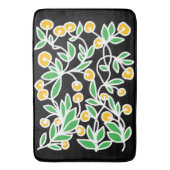 Gelbe und grüne Doodle Badematte (Vorderseite Vertikal)