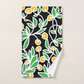 Gelbe und grüne Doodle Badhandtuch Set (Handtuch)