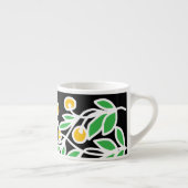 Gelbe und grüne Doodle Espressotasse (Rechts)