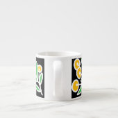 Gelbe und grüne Doodle Espressotasse (Rückseite)