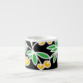 Gelbe und grüne Doodle Espressotasse (Vorderseite)