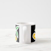 Gelbe und grüne Doodle Espressotasse (Rückseite)