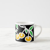 Gelbe und grüne Doodle Espressotasse (Rechts)