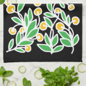 Gelbe und grüne Doodle Geschirrtuch (Gefaltet)