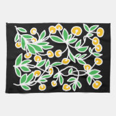 Gelbe und grüne Doodle Geschirrtuch (Horizontal)