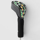 Gelbe und grüne Doodle Golf Headcover (angewinkelt)