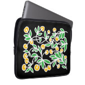 Gelbe und grüne Doodle Laptopschutzhülle (Vorne Rechts)