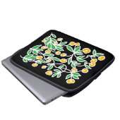Gelbe und grüne Doodle Laptopschutzhülle (Vorne Knopf)