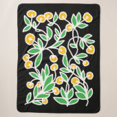 Gelbe und grüne Doodle Sherpadecke (Vorderseite)