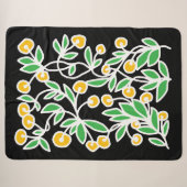 Gelbe und grüne Doodle Sherpadecke (Vorderseite (Horizontal))