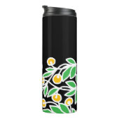 Gelbe und grüne Doodle Thermosbecher (Nach rechts gedreht)