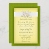 Gelbe und grüne Hochzeiten Einladung (Vorne/Hinten)
