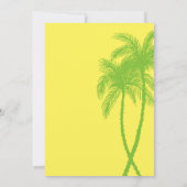 Gelbe und grüne Hochzeitseinladungen Einladung (Rückseite)