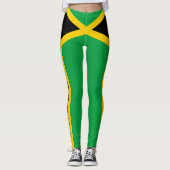 Gelbe und grüne Jamaikanische Leggings (Vorderseite)
