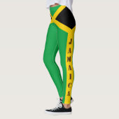 Gelbe und grüne Jamaikanische Leggings (Links)