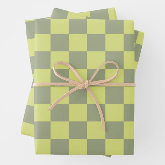Gelbe und grüne Karton Geschenkpapier Set (Beispiel)