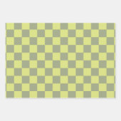 Gelbe und grüne Karton Geschenkpapier Set (Vorderseite)