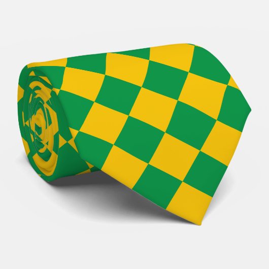 Gelbe und grüne Krawatte (Gerollt)