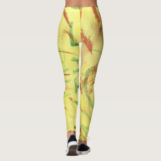 Gelbe und grüne Legierung. Leggings (Rückseite)