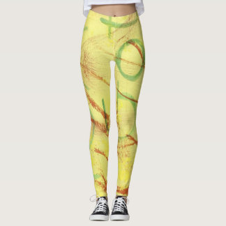 Gelbe und grüne Legierung. Leggings