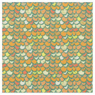 Gelbe und grüne Meerjungfrau oder Drachenskala Stoff