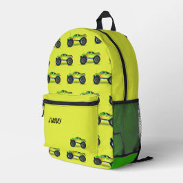 Gelbe und grüne Monsterlader Bedruckter Rucksack
