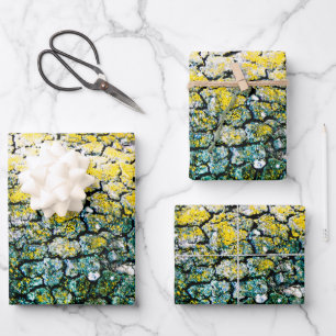 Gelbe und grüne Natur Geschenkpapier Set