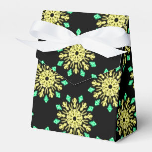 Gelbe und grüne neonale Blume Geschenkschachtel