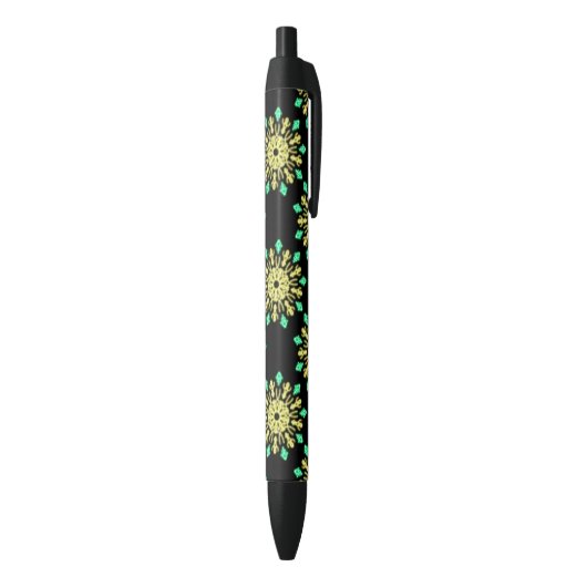 Gelbe und grüne neonale Blume Kugelschreiber (Unterseite (Vertikal))
