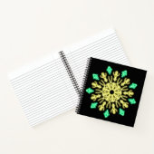 Gelbe und grüne neonale Blume Notizbuch (Innenseite)