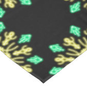 Gelbe und grüne neonale Blume Tischdecke (Schrägansicht)