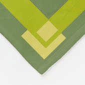 Gelbe und grüne Pixel spielen geometrische Formen Fleecedecke (Ecke)