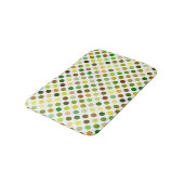 Gelbe und grüne Punkte Badematte (Schrägansicht)