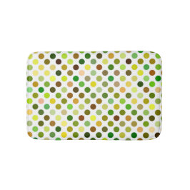 Gelbe und grüne Punkte Badematte