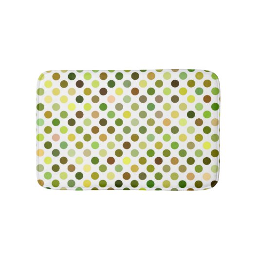 Gelbe und grüne Punkte Badematte (Vorderseite)