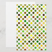 Gelbe und grüne Punkte Briefpapier (Vorne/Hinten)