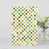 Gelbe und grüne Punkte Briefpapier (Stehend Vorderseite)