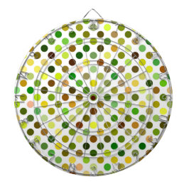 Gelbe und grüne Punkte Dartscheibe