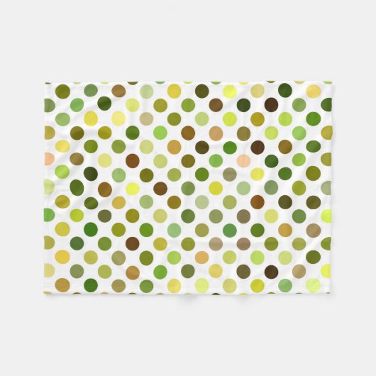 Gelbe und grüne Punkte Fleecedecke (Vorderseite (Horizontal))