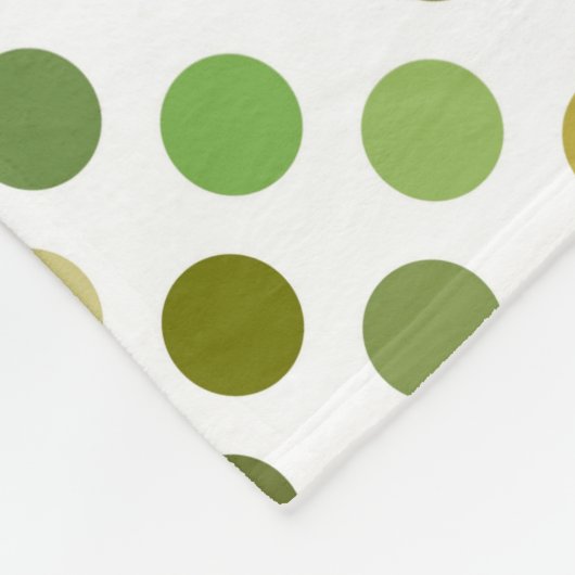 Gelbe und grüne Punkte Fleecedecke (Ecke)
