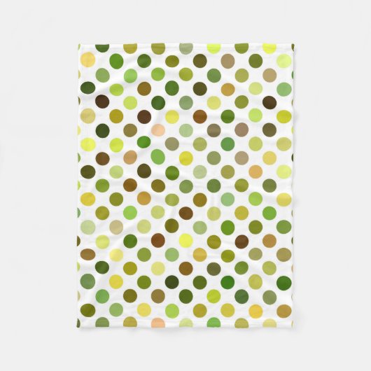Gelbe und grüne Punkte Fleecedecke (Vorderseite)