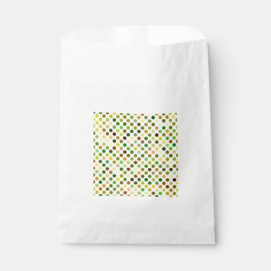 Gelbe und grüne Punkte Geschenktütchen (Vorderseite)